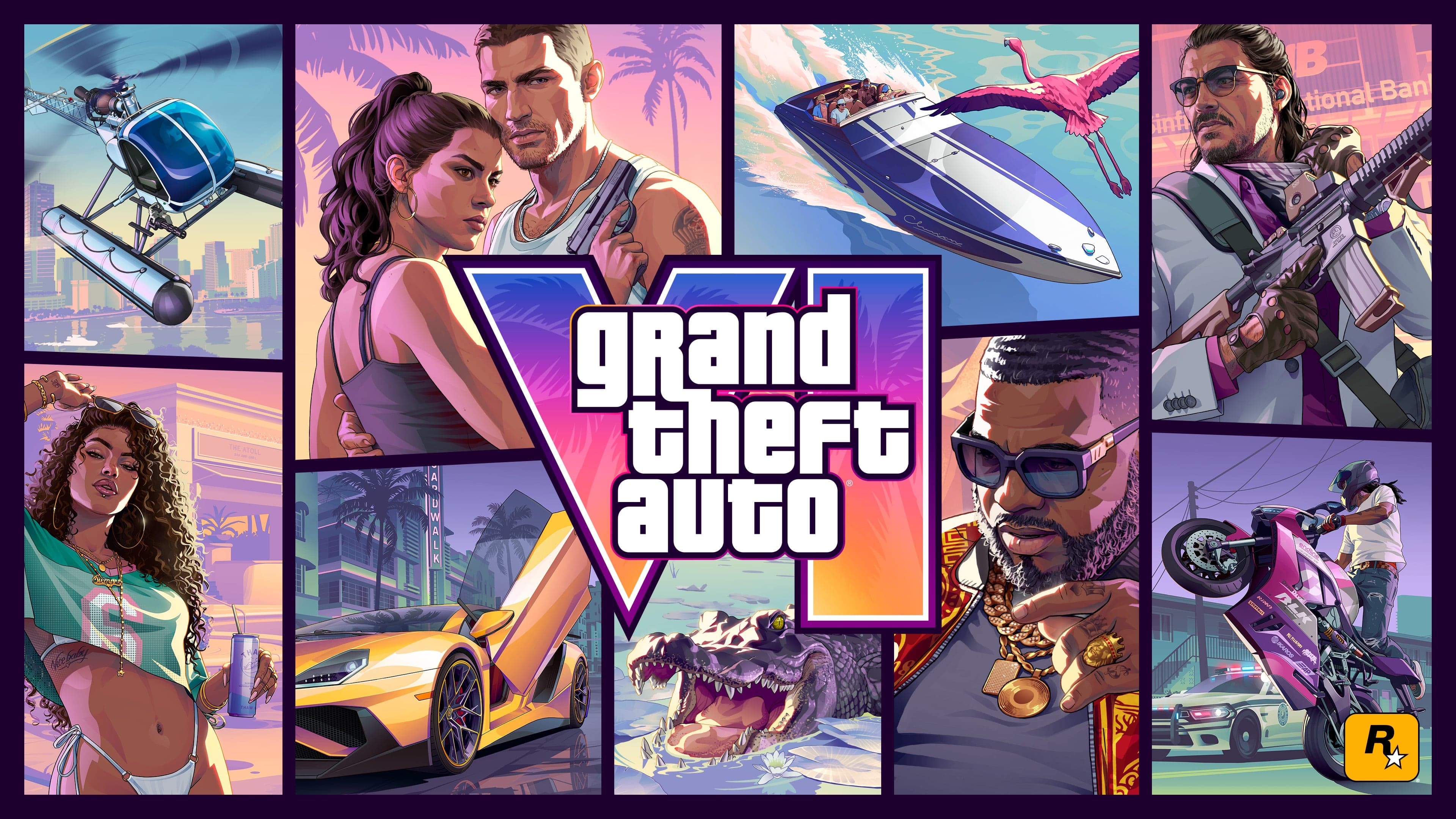 Official Grand Theft Auto VI cover art from Rockstar Games